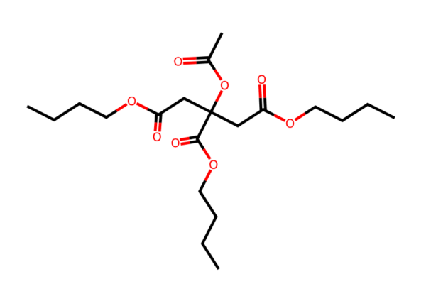 Strukturformel von Acetyltributylcitrat (ATBC) (CAS 77-90-7)